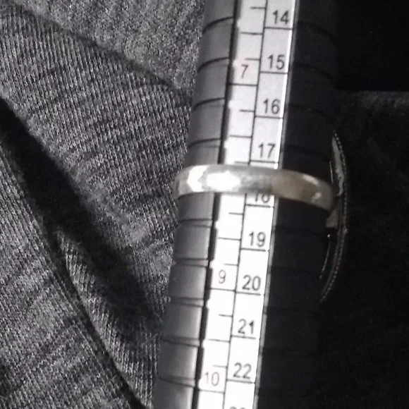 Raw Black Tourmaline Ring Sz 8 - Metaphysical Protection Stone - Goth - Picture 12 of 13